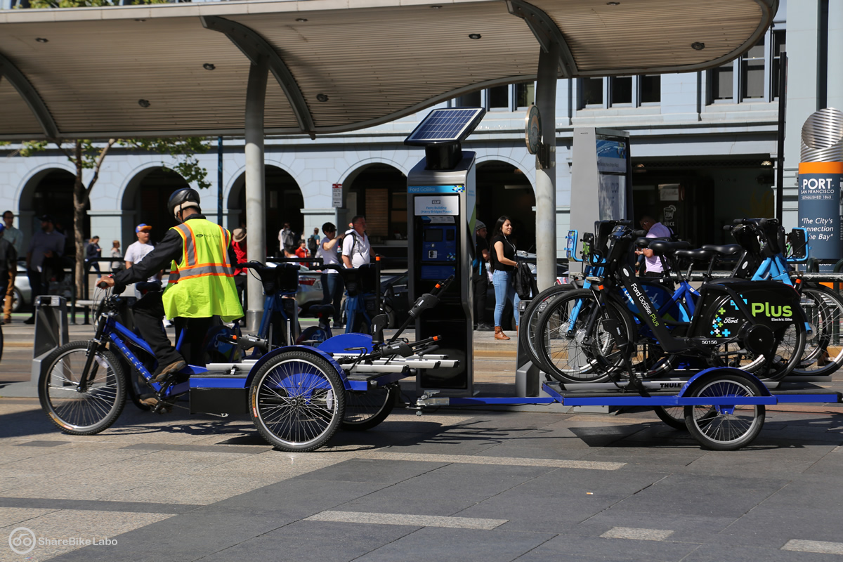 BLUE Bikesと同じような考え方だが後ろの台車は一台だけ。